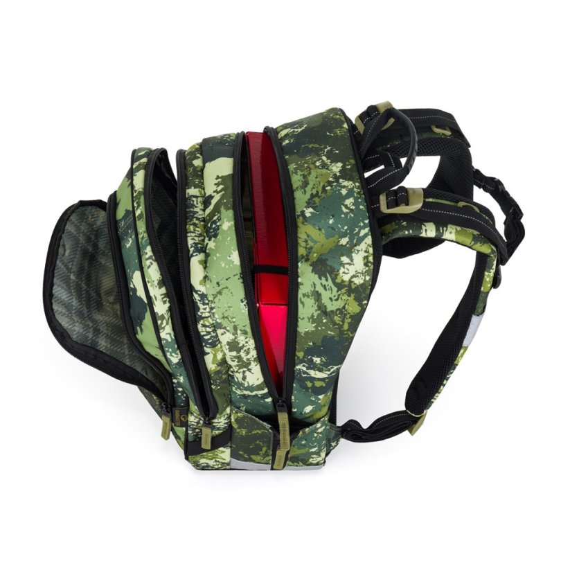 Bagmaster Velký školní set pro prvňáčky ALFA 25 B stíhačky (batoh + penál + sáček + lahev + box)