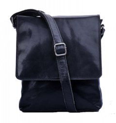 Pánská kožená taška přes rameno LA-1263 černý crossbag