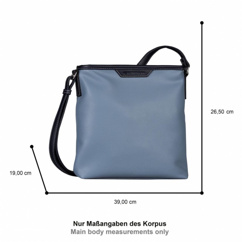 Dámská crossbody kabelka Tom Tailor Leora – modrá elegantní klasika  11377