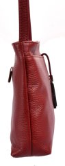 MaxFly kožená kabelka 5085 bordo