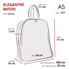 Le Sands Elegantní batoh 9000 černý