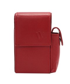 Kožené pouzdro na cigarety 611-0307 A červené dlouhé