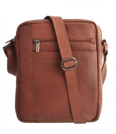Pánská kožená taštička přes rameno LA-504 hnědá cognac