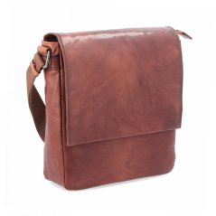 Poyem Kožená crossbody taška 2207 hnědá cognac