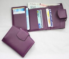 Dámská kožená peněženka s rámečkem 511-4357 fialová