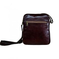 MaxFly Pánská kožená crossbody taška T08 hnědá, formát A5