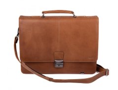 Kožená hnědá aktovka do práce SEGALI SG-7005 Cognac