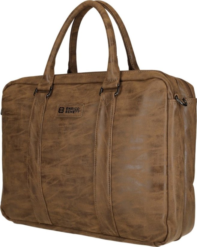 Aktovka  Enrico Benetti  Rotterdam laptop bag 15 inch 66691-010 světle hnědá