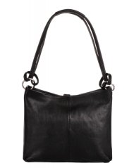 Giglio leather Dámská kožená kabelka přes rameno 095 černá