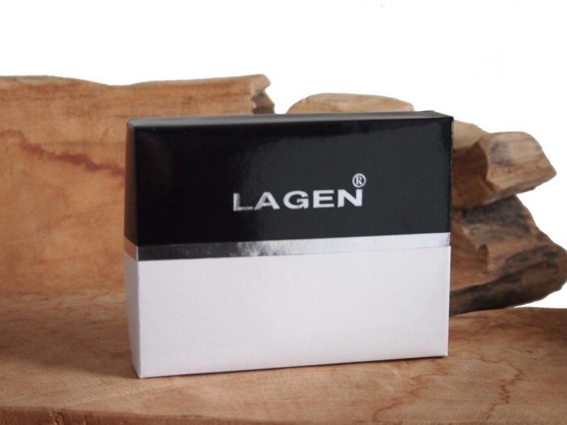 Lagen Pánská kožená peněženka 51146 světle hnědá - tan