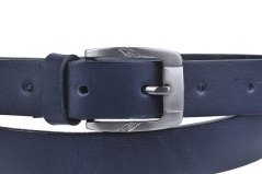 Penny Belts Dámský úzký kožený pásek  172-56 modrý
