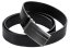 Pánský černý kožený pásek do kalhot společenský 30-020-1PS-60 - Velikosti pásku: 90 cm