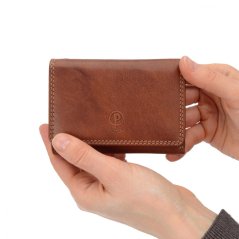 Dámská kožená peněženka Poyem 5216 přírodní hnědá