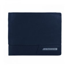 Samsonite pánská kožená malá peněženka bez přihrádky na drobné PRO-DLX 6 144549-1615 tmavě modrá