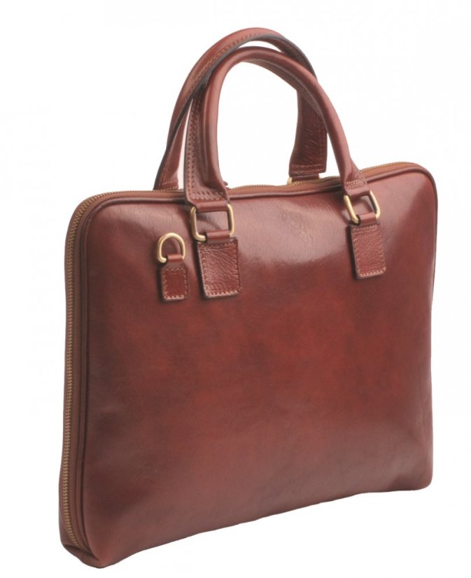 Giglio leather Dámská kožená crossbody aktovka 3920 hnědá