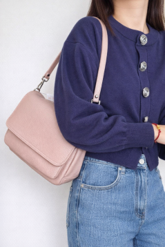 Dámská kabelka přes rameno 6538 cipria růžová