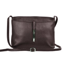 Dámská kožená crossbody kabelka 5085 tmavě hnědá