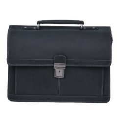 Pánská kožená aktovka 1881/H černá + Collonil Carbon Pure