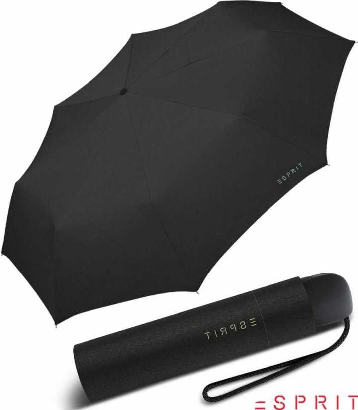 Esprit deštník skládací Mini Basic black 50767 - černý