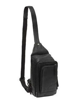 Kožený pánský malý batoh EFH-1901 černý