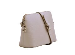 MaxFly dámská kožená kabelka crossbody 5232 světle béžová