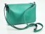 Menší kožená crossbody kabelka 5474 tyrkys