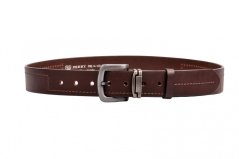 Pánský kožený pásek tmavě hnědý 9-4-40