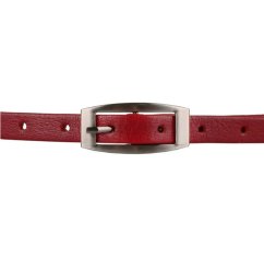 Penny Belts Dámský kožený úzký pásek červený 15-2-93