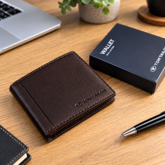 Pánská kožená peněženka Tom Tailor  Bela RFID 11280 tmavě hnědá