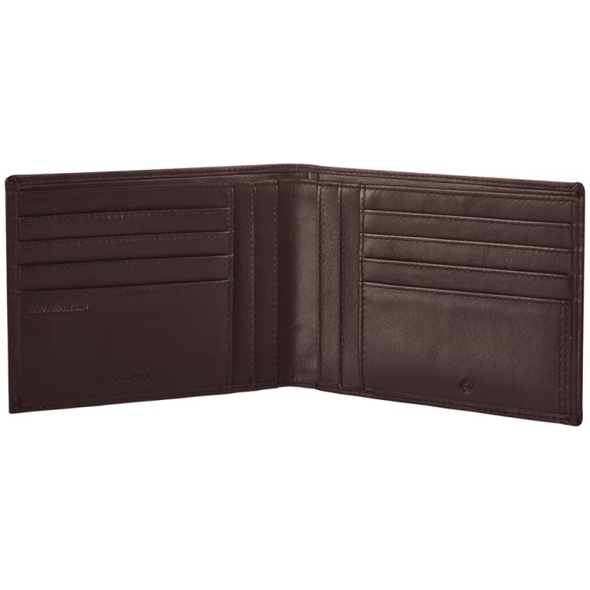 Samsonite kožená peněženka bez kapsy na drobné ATTACK 2 SLG 123997-1320 hnědá