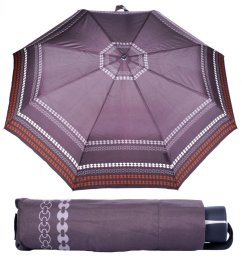 Dámský skládací mechanický deštník Mini Fiber Graphics - hnědý 726465G18-6 2. jakost