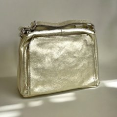 Kožená crossbody kabelka MaxFly 5542 zlatá