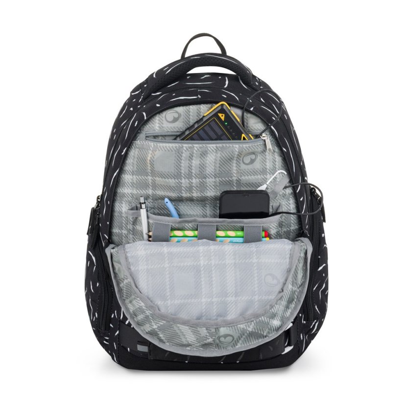 Bagmaster školní set  NOMAD 25 A – černo-bílý (batoh + penál)