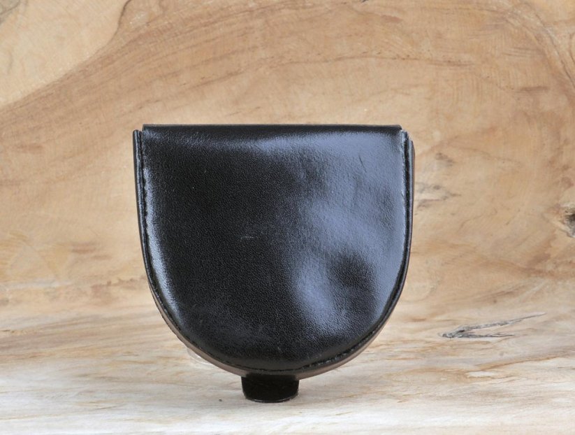 3KBH Klatovy, Kožená peněženka na drobné - podkova 3016 černá