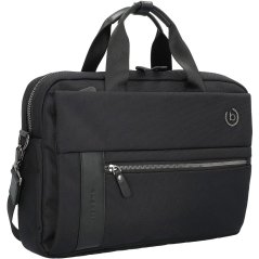 Pracovní černá aktovka na notebook 15" Bugatti Nero 49640201