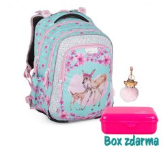 Dívčí lehký školní batoh LUMI 23 A + box na svačinu