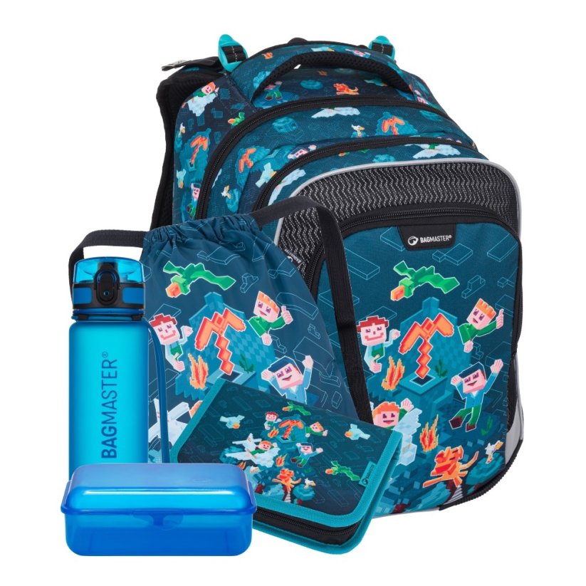 Bagmaster Velký set LUMI 24 E (batoh + penál + sáček na TV + box + lahev)