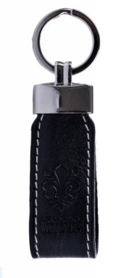 Luxusní kožený přívěšek na klíče Florence ACC-100 černý