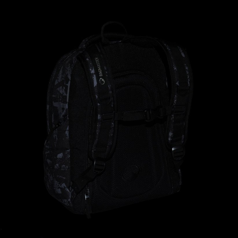 Bagmaster školní set NOMAD 25 B – černo-šedý (batoh + penál)