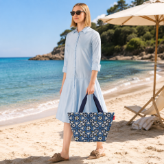 Reisenthel Shopper M Floral 1 ZS4067 – nákupní kabelka, plážová taška