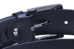 Pánský kožený opasek 25-60 černý obvod pasu 120 cm - dlouhý
