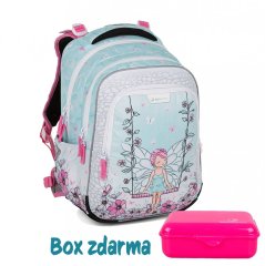 Bagmaster Dívčí lehký školní batoh do 1. třídy LUMI 23 B - Víla