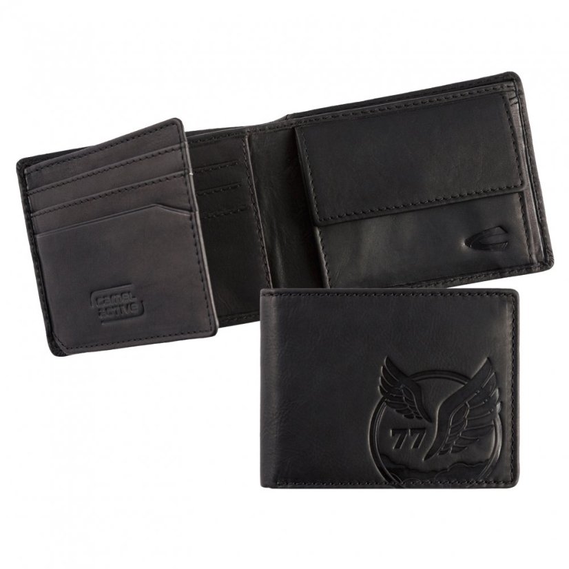 Camel Active Malá pánská kožená peněženka černá 280-701-60 RFID SAFE