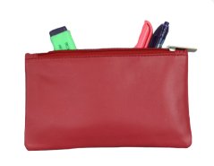 Kožená kosmetická etue 611-0023 červená