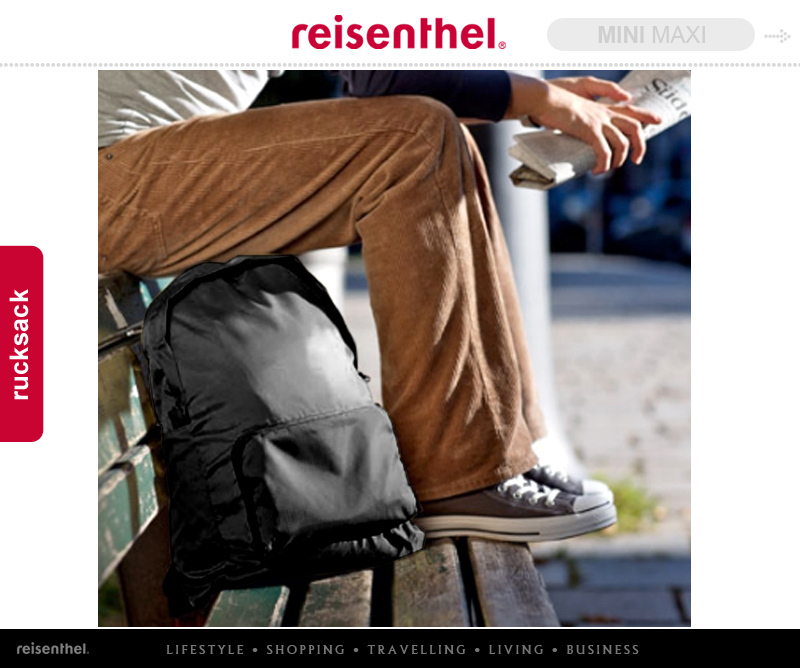 Skládací batoh Reisenthel Mini Maxi rucksack black AP7003