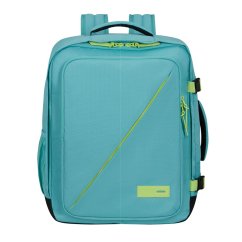 American Tourister TAKE2CABIN Batoh M 45cm Modrý Dusty Turquoise/Lime 38L 149175-A647