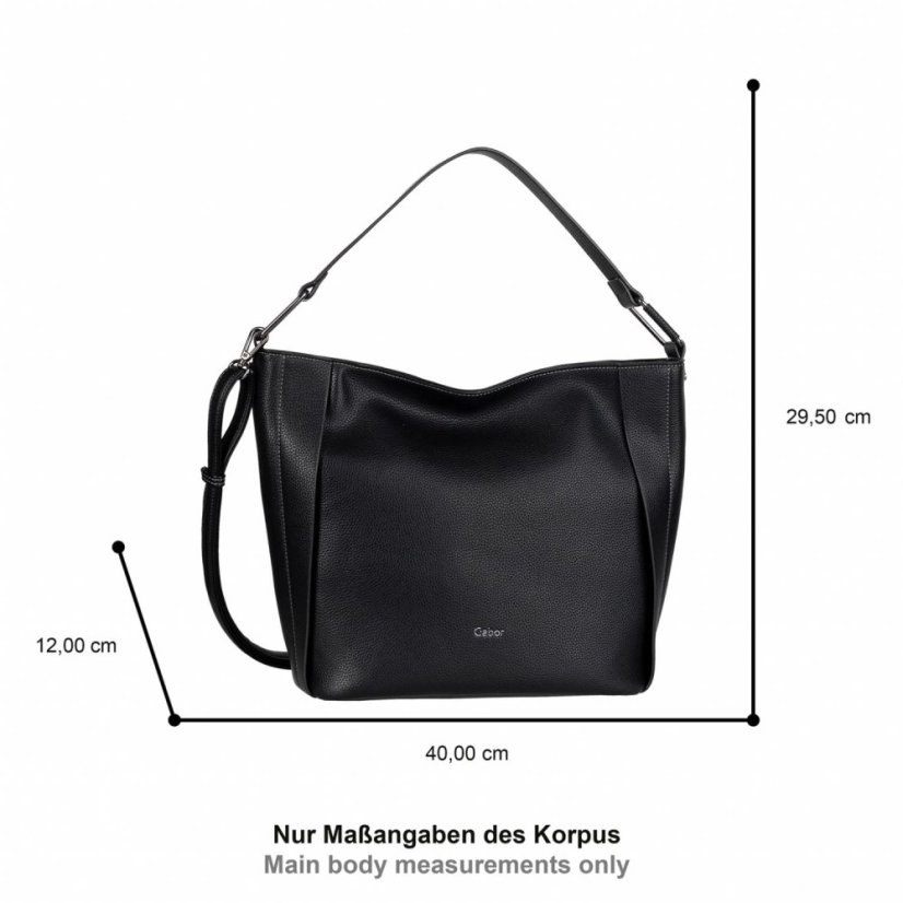 Dámská kabelka Gabor Brianne Hobo Bag M Brianne 12080 černá
