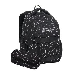 Bagmaster školní set NOMAD 25 A – černo-bílý (batoh + penál)
