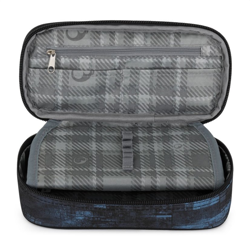 Studentský set BAG 25 B – černo-modrý batoh + penál