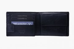 Pánská peněženka kožená černá s RFID DATA SAFE ochranou LBC-111